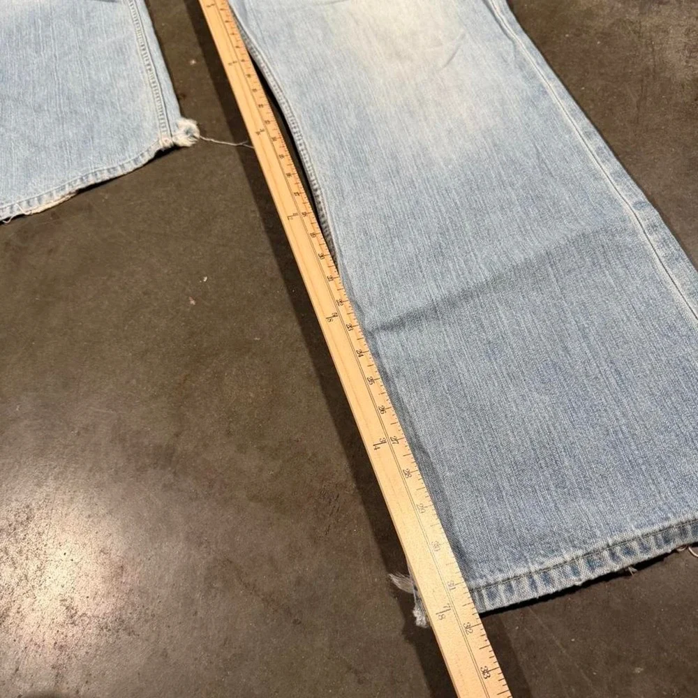 BKE Tyler Baggy Bootcut Jeans Mens 34x32 Light Wash Y2K Made in USA